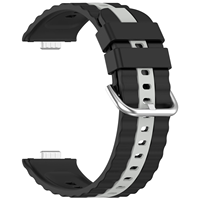 Bandjoy – Bracelets de montre en silicone à rayures verticales bicolores personnalisés en gros, bracelets de remplacement pour Huawei Watch Fit 5 Pro 4