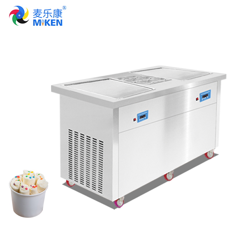 MK PF2S 6C Homemade Ice Cream Rolls Maker Ice Cream Cold Plate Round Pan IceCream Roll Freeze Cold Plate Factory