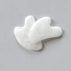 Outil de soin de la peau pour sculpter le visage, grattoir de beauté en jade blanc pour le lifting du visage - Product Image 4