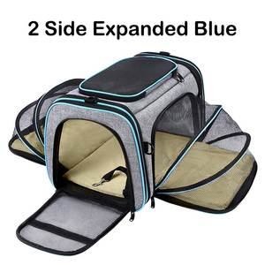 Sac de voyage pour animaux de compagnie approuvé par les compagnies aériennes porte-bagages souples pliables réfléchissants extensibles en maille avec fermeture à glissière - Product Image 6