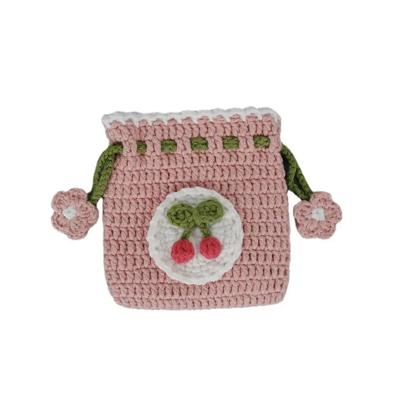 Häkeln Kordel zug Beutel Münzen Geldbörse Beutel Schlüssel Tasche Amigurumi Kordel zug Geldbörse Handgemachte Geldbörse Geschenke Gestrickte Münz beutel Beutel