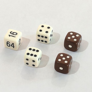 Dés de backgammon en mélamine de haute qualité, dés de backgammon en mélamine Uria à coins arrondis de 16 mm - Product Image 4