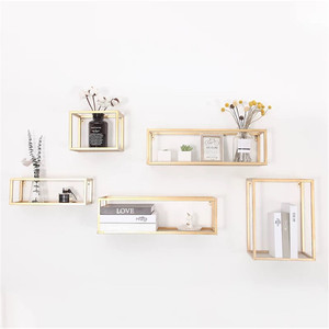 Estante <span class=keywords><strong>de</strong></span> Pared <span class=keywords><strong>de</strong></span> Hierro Forjado Nórdico, Flotante en la Pared, Sin Perforaciones, Decoración <span class=keywords><strong>de</strong></span> Pared Colgante <span class=keywords><strong>para</strong></span> Sala <span class=keywords><strong>de</strong></span> Estar, <span class=keywords><strong>Estantes</strong></span> <span class=keywords><strong>de</strong></span> <span class=keywords><strong>Cocina</strong></span> Nórdicos - Product Image 4