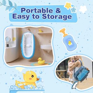 Bañera Inflable de PVC para Bebés, Plegable y Portátil, con Válvula de Seguridad y Bomba, para Recién Nacidos de 0 a 6 Meses - Product Image 6