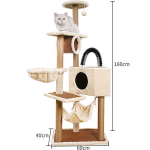 Treehouse Style Cat Tower Réaliste Écorce Texture Perche Condo Aspect Naturel - Product Image 1