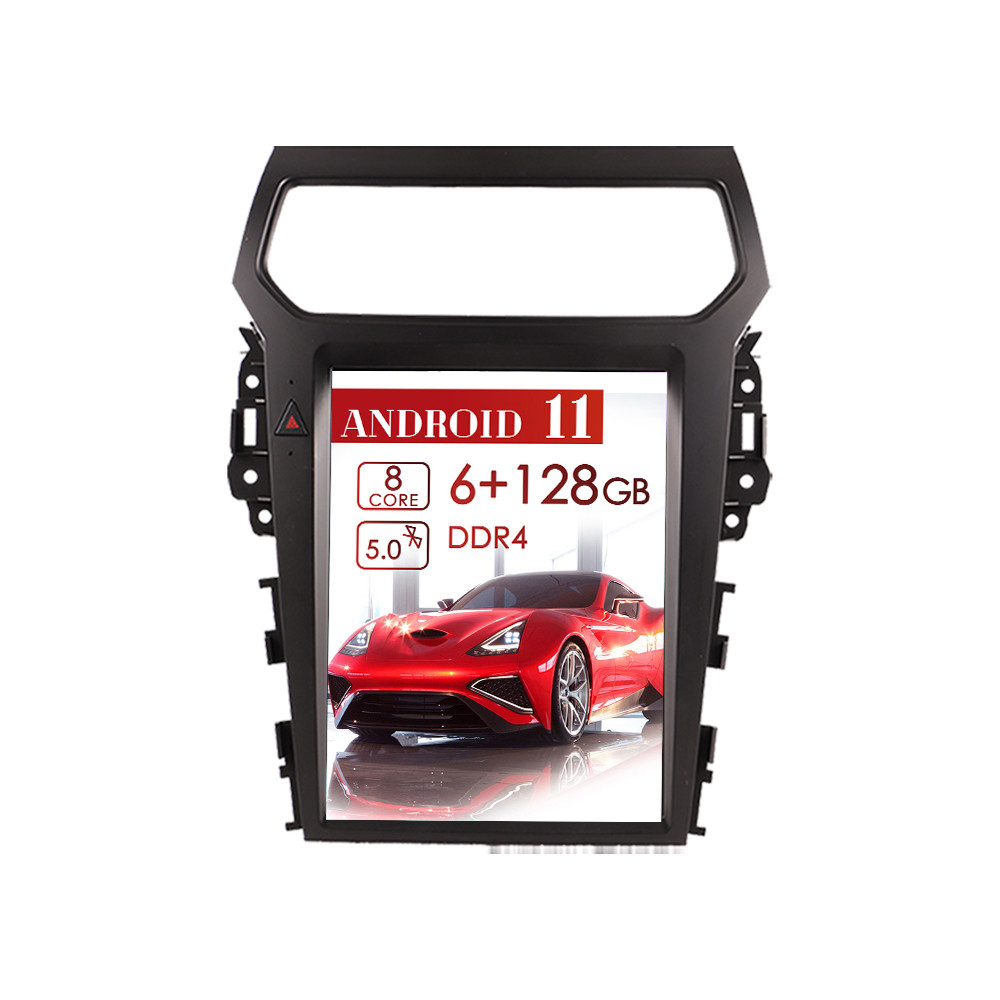 Автомобильный GPS-навигатор, 12 дюймов, 128 ГБ, Android 11, для Ford Explorer 2014-2019, мультимедийный DVD-плеер в стиле Тесла, автомобильный радиомагнитофон