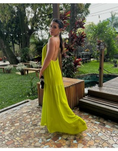 Abito a V profondo senza spalline <span class=keywords><strong>verde</strong></span>, fabbrica di abiti da fata località balneare, fornitore all'ingrosso di <span class=keywords><strong>abbigliamento</strong></span> femminile personalizzato - Product Image 5