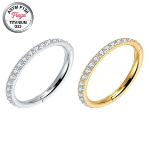 Anneaux segmentés articulés en zircon G23, anneaux de piercing pour le nez, clickers de septum, boucles d'oreilles créoles en titane, bijoux de piercing corporel Daith Lelix - Product Image 3