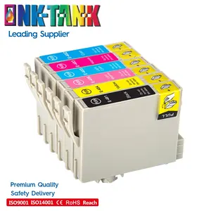 Tanque de tinta-tanque, t082, t0821, t0822, t0823, t0824, t0825, t0826, premium, compatível com cartucho de tinta de tinta para epson stylus, foto t50, r290