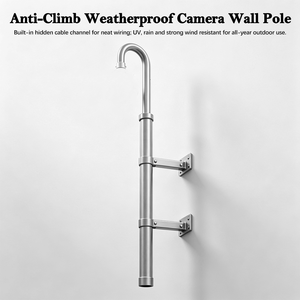 Soporte de Pared para Cámara CCTV de Acero Galvanizado Cuadrado, Soporte Fijo de Pared con Longitud Ajustable para Muro Perimetral de Fábrica - Product Image 2