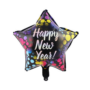 سعيد السنة الجديدة تصميم 18 بوصة الألومنيوم بالونات قابلة للنفخ السنة الجديدة ل حزب الديكور احباط البالونات - Product Image 5
