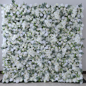 Fondo de Tela de Pared de Flores Artificiales de Buena Calidad para Decoración de Fiestas, en Stock en Almacén de EE. UU. - Product Image 1