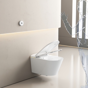 Toilette intelligente suspendue au mur de qualité supérieure capteur d'ouverture automatique du couvercle télécommande chauffage douche OTS10-2 ensemble de salle de bain bol allongé - Product Image 3