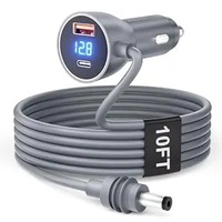 Câble de chargeur de voiture à affichage numérique 3-en-1 pour adaptateur d'alimentation DC Starlink Mini, câble de charge pour allume-cigare de véhicule 2M 3M 5M