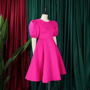 Ultimi Modelli di Abiti Estivi da Donna, Casual o Eleganti, con Maniche Corte a Sbuffo, Linea ad A, per Ufficio - Product Image 4