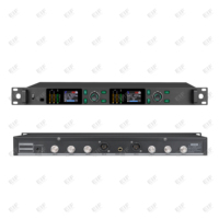 EIF MY-1000 Sistema de Micrófono Inalámbrico UHF de Doble Canal, Portátil, Ligero, Negro, de Alta Calidad, con Conector XLR, para DJ y Karaoke