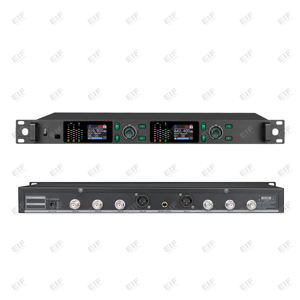 EIF MY-1000 Sistema de Micrófono Inalámbrico UHF de Doble Canal Negro de Alta Calidad para DJ y Karaoke, Ideal para Actuaciones en Escenario - Product Image 6