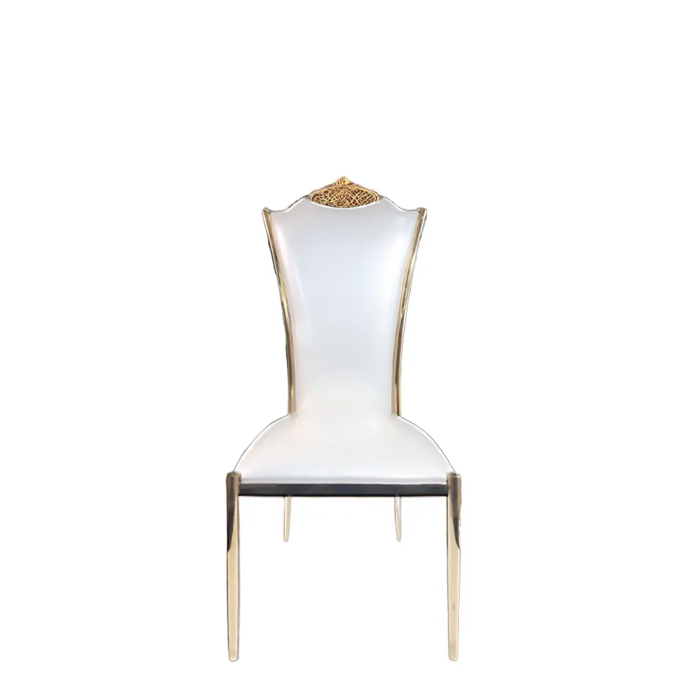 Traditional Style Banquet Hall Chairs Metal with Plain Back Simple Synthetic Leather Design for Event Hotel Furniture Rental