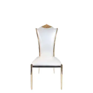 Bankett-Stuhl im traditionellen Stil Metall mit einfachem Rücken einfaches Kunstleder-Design für Veranstaltungen Hotel Möbel Miete