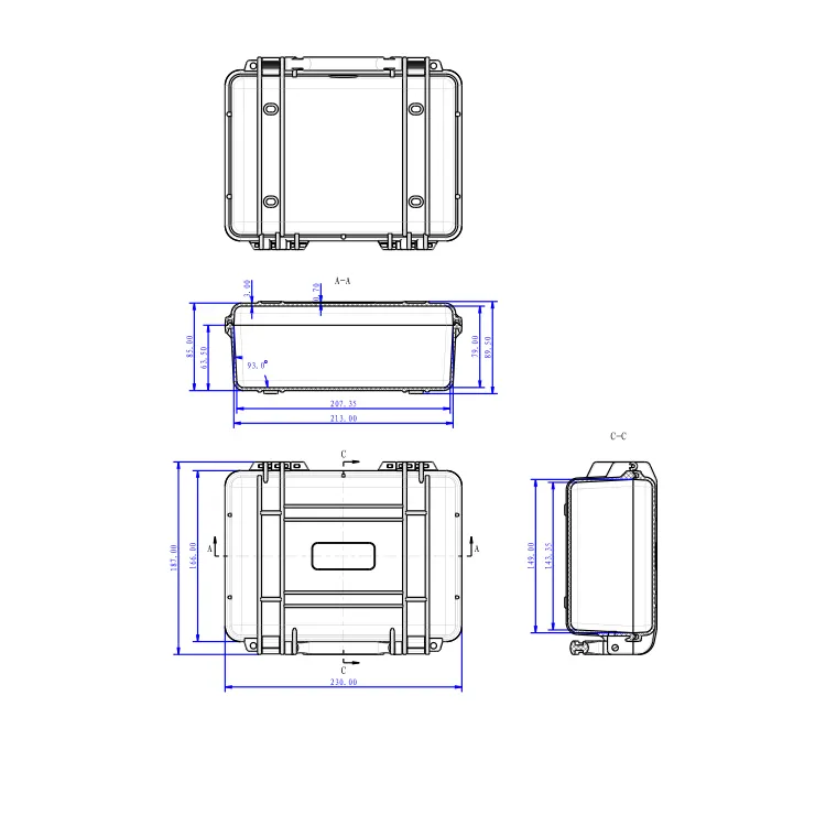 2022 New Design IP67 Waterproof Plastic Case Hard Equipment Tool Case With Foam