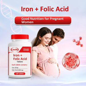 Compresse di <span class=keywords><strong>Ferro</strong></span> e Acido Folico, 2 Compresse <span class=keywords><strong>per</strong></span> Porzione, Supporto <span class=keywords><strong>per</strong></span> la Formazione di Erytrociti Sani, Pre-gravidanza, Gravidanza, Post-gravidanza - Product Image 1