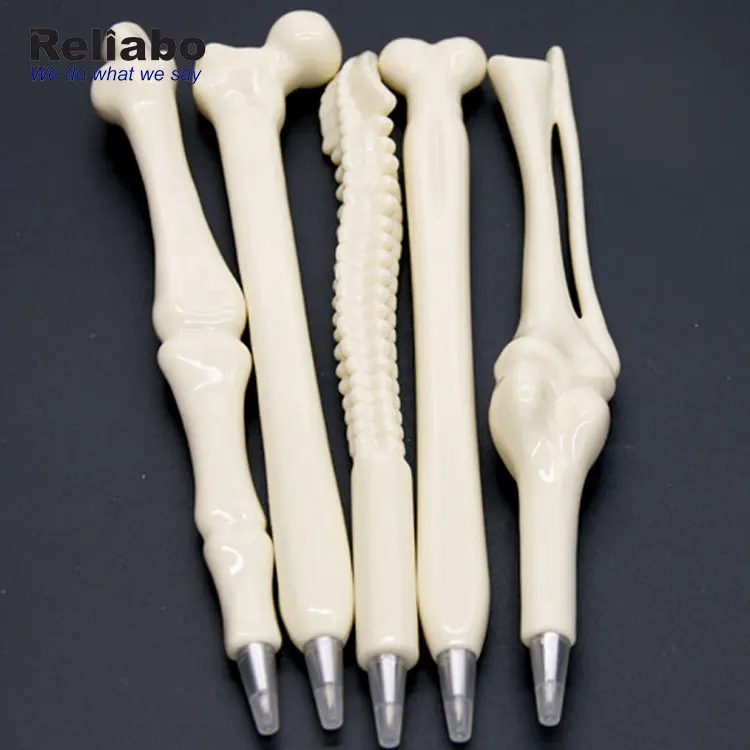 Reliabo new spine bone shaped interesting student plastic ballpoint pen