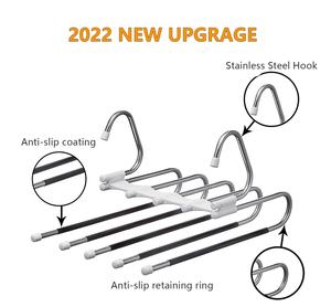 Placard multifonctionnel permettant de gagner de l'espace pour vêtements, cintre à <span class=keywords><strong>jean</strong></span>, cintre magique pour pantalons, organisateur et rangement pour pantalons - Product Image 3