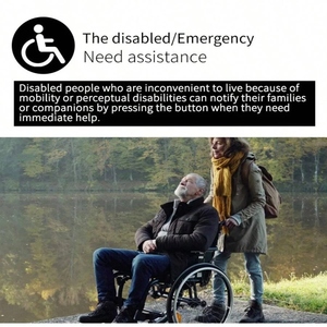Nút cảnh báo cho người cao niên ở nhà người chăm sóc máy nhắn tin không dây thông minh nút gọi hệ thống không thấm nước SOS gọi chuông cho người cao tuổi chuông cửa - Product Image 2