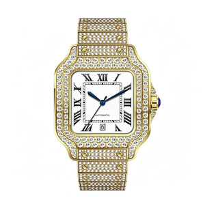 Montre de luxe personnalisée en moissanite et diamants, style hip-hop, avec design glacé pour les marques de mode - Product Image 2