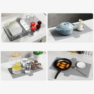 Non-Slip Silicone <b>Sink</b> <b>Mat</b> Kitchen <b>Sink</b> Saddle <b>Mat</b> Stain Resistant <b>Protector</b> Divider Pad for Glassware Dishes - Product Image 6