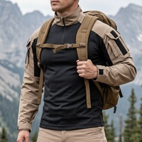 Costume pour homme à manches longues de style américain, équipement d'entraînement en plein air, uniforme tactique, polyester, séchage rapide, vente en gros