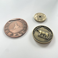 Recuerdo personalizado Monedas de recuerdo de metal 3D Monedas de desafío grabadas de aspecto antiguo de dos caras