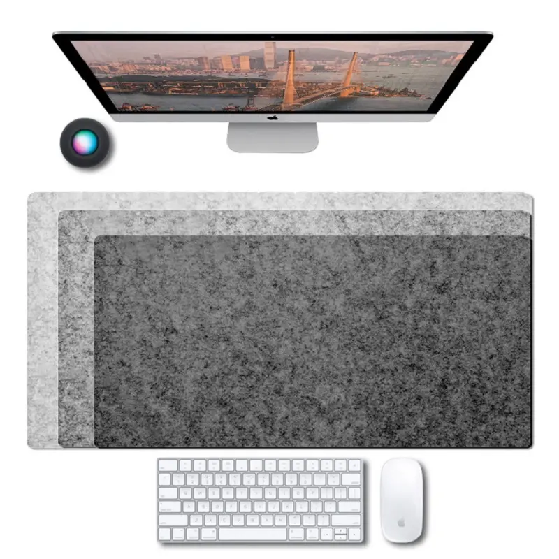 Soft Breathable Large Computer Desk Mat Wool Felt Laptop Anti-Slip Mats Gamer Mouse Pad Simple and Comfortable For Cold Weather