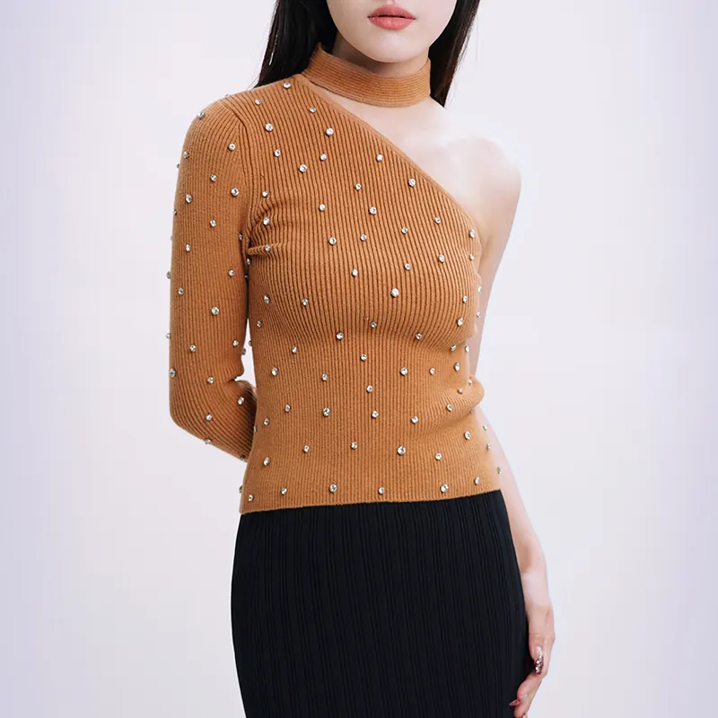 थोक बुना हुआ जर्सी निर्माता कपड़े स्वेटर Y2K शर्ट क्रू नेक महिलाओं के लिए पुलओवर थिन स्प्रिंग