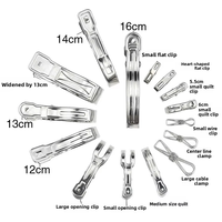 Pinces à linge multifonctionnelles en acier inoxydable en forme de cœur de 5 cm, robustes, coupe-vent, non magnétiques, à ressort, pour armoire