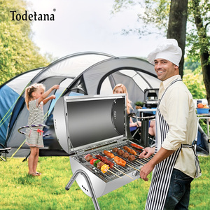 Portable Carbon <b>Grill</b> Lightweight Windproof <b>Camping</b> Thick Stainless Steel Quick Charcoal Combustion Easy Clean - Product Image 1