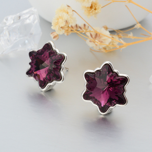 Boucles d'oreilles papillon en cristal de haute qualité, grandes, en argent sterling plaqué or, style bohème, avec griffes de chandelier et strass - Product Image 4