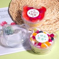 Fabricant Fourni en Plastique Blister Rond Transparent pour Gâteau et Biscuit PET Petit Dessert Basque Contenants à Gâteau