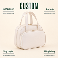 Sac cosmétique personnalisé en PU, grande capacité, 8 compartiments, porte-pinceaux multi-poches, trousse de maquillage de voyage, vente en gros, usine OEM