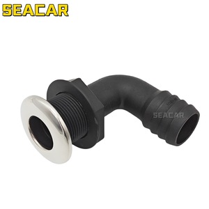 Raccord de vidange coudé en nylon et acier inoxydable Seacar 38 mm pour matériel de bateau marin - Product Image 1