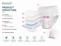 Serviettes hygiéniques de haute qualité pour femmes, protection de nuit, culottes menstruelles jetables I AMISIN