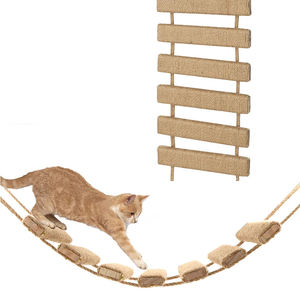 Nieuwe Aankomst <span class=keywords><strong>Sisal</strong></span> Kat Muur Gemonteerde Klimopstapbrug Kat Touw Ladder Kat Muur Meubilair - Product Image 1