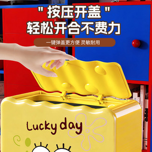 SpongeBob Trash Can Double Bucket With <b>Lid</b> Indoor Waste <b>Bin</b> For Home Bedroom Living Room - Product Image 5