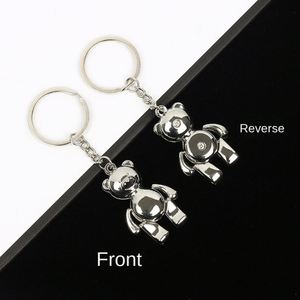 Factory Direct Sales of Alloy 3D Stereoscopic Accessories Metal Bags Pendants <b>Cute</b> <b>Bear</b> Keychains Small Gifts Wholesale - Product Image 4