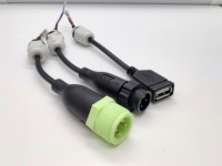 M12-4pins connecteur mâle à verrouillage rapide étanche IP67 avec presse-étoupe PG7 pour onduleur solaire