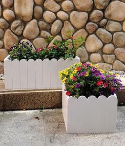 Llamativas jardineras de jardín de plástico blanco para hermosos jardines - Product Image 5