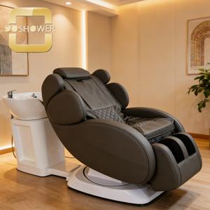 Fauteuil de lavage avec massage et inclinaison électrique pour une expérience de salon de coiffure haut de gamme, équipement de salon de coiffure haut de gamme pour barbier. - Product Image 1