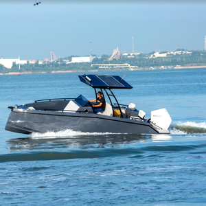 <span class=keywords><strong>Bateau</strong></span> de pêche et de tourisme en fibre de verre d'<span class=keywords><strong>occasion</strong></span> Galaxy 23FT gris - Product Image 1