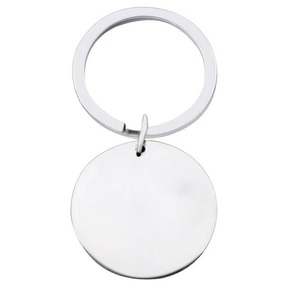 Porte-clés rond en acier inoxydable personnalisé de sortie d'usine avec <span class=keywords><strong>lithographie</strong></span> de polissage double face et logo laser d'impression UV - Product Image 6