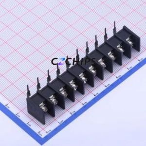 KF35R-8.25-10P Barrier Terminal Block Bent Lead Through Hole,P=8.25mm Connector Two Sides 8.25mm 1x10P Right Angle Pin - Product Image 1